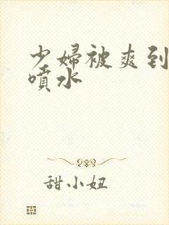 少妇被爽到高潮喷水