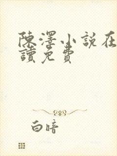 陈泽小说在线阅读免费