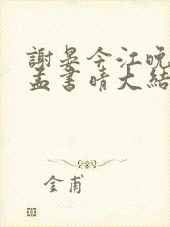 谢晏今江晚音江孟书晴大结局封面