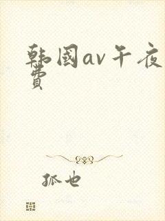 韩国av午夜免费