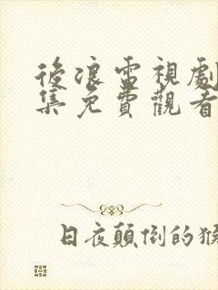 后浪电视剧40集免费观看完整剧情