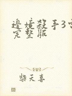 边境杀手3电影完整版封面