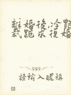 离婚后,冷艳总裁跪求复婚全文免费阅读封面