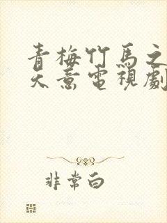 青梅竹马之爱有天意电视剧封面