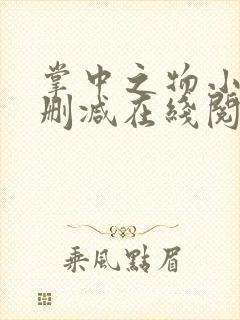 掌中之物小说无删减在线阅读