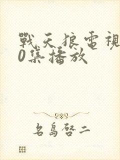 战天狼电视剧40集播放