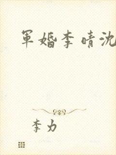 军婚李晴沈毅