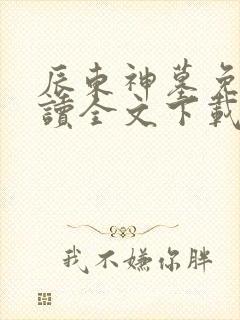 辰东神墓免费阅读全文下载