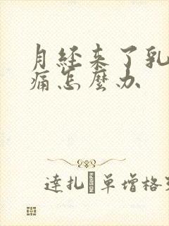 月经来了乳房胀痛怎么办