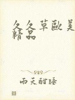 久久草欧美日韩精品