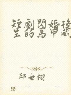 短剧闪婚后傅先生的马甲藏不住