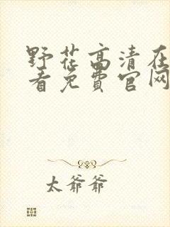 野花高清在线观看免费官网封面