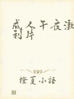 成人午夜激情福利片