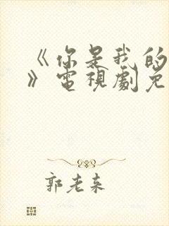 《你是我的荣耀》电视剧免费观看