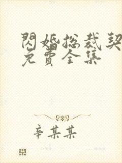 闪婚总裁契约妻免费全集