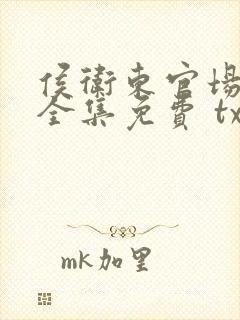 侯卫东官场笔记全集免费 txt 精校