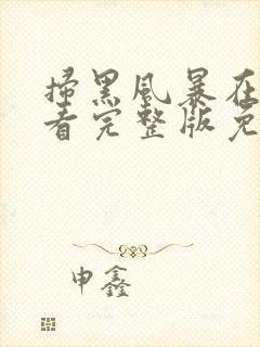 扫黑风暴在线观看完整版免费观看