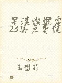 星汉灿烂电视剧23集免费观看封面