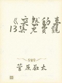 《突然的喜欢》13集免费观看电视剧封面