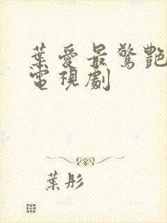 叶爱最惊艳十部电视剧