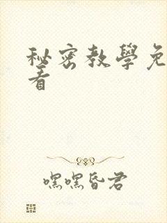 秘密教学免费观看封面