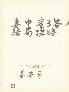 妻中蜜3各人物结局攻略