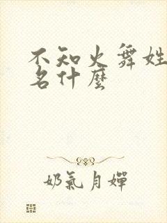 不知火舞姓什么名什么