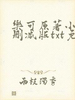 乐可原著小说未删减版txt免费网盘