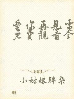 爱你再见电视剧免费观看全集高清封面