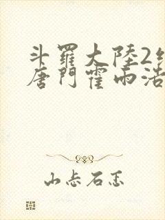 斗罗大陆2绝世唐门霍雨浩王冬儿封面