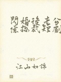 闪婚后老公是千亿总裁短剧