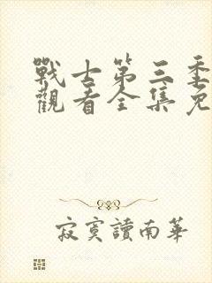 战士第三季在线观看全集免费播放