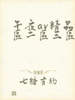 午夜av精品一区二区三区