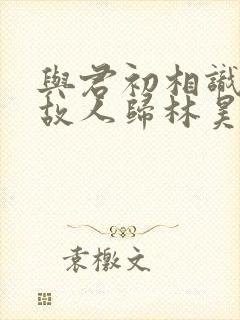 与君初相识恰似故人归林昊青