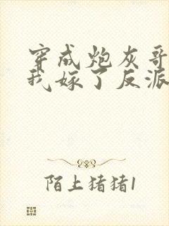 穿成炮灰哥儿后我嫁了反派晋江封面