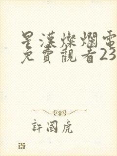 星汉灿烂电视剧免费观看23集