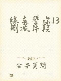 缘来誓你13集删减片段