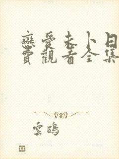 恋爱未卜日剧免费观看全集