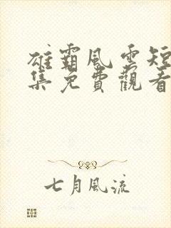 雄霸风云短剧全集免费观看封面