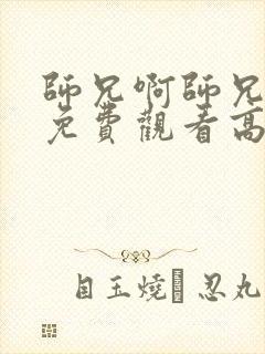 师兄啊师兄动漫免费观看高清