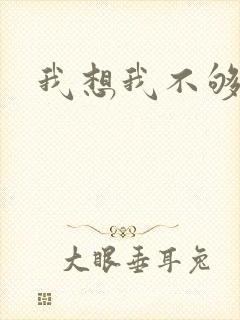 我想我不够爱你