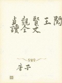 贞观贤王阅读阅读全文封面