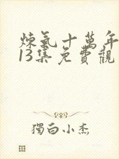 炼气十万年第313集免费观看