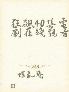 狂飙40集电视剧在线观看免费