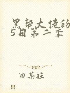 黑帮大佬的365日第二季封面