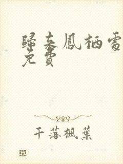 归来凤栖处短剧免费