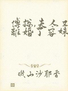 傅总,夫人又闹离婚了容姝傅景庭