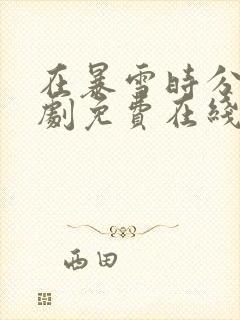 在暴雪时分电视剧免费在线观看