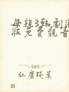 母亲3韩剧国语版免费观看