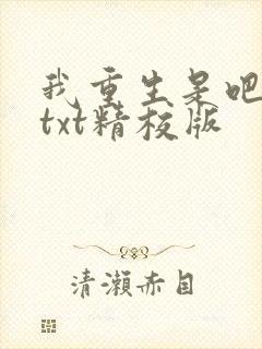 我重生是吧程逐txt精校版